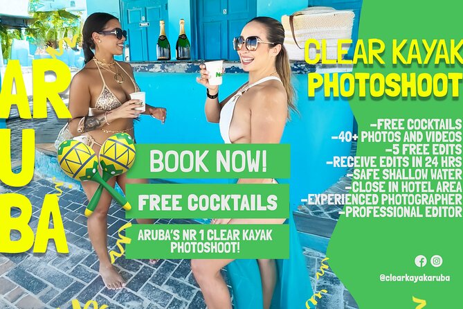 #1 SAFE Clear Kayak Aruba Photo+Video FREE Cocktail Edits in 24hr - What happens from arrival to final pose
