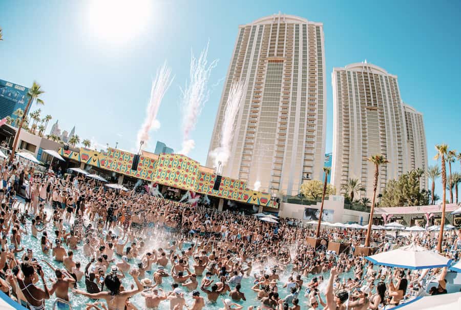#1 Vegas Pool Crawl with Party Bus, Free Drinks & VIP Entry - Three Las Vegas dayclubs in one afternoon