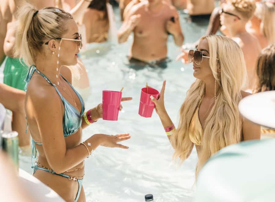 #1 Vegas Pool Crawl with Party Bus, Free Drinks & VIP Entry - The party bus is more than a transfer