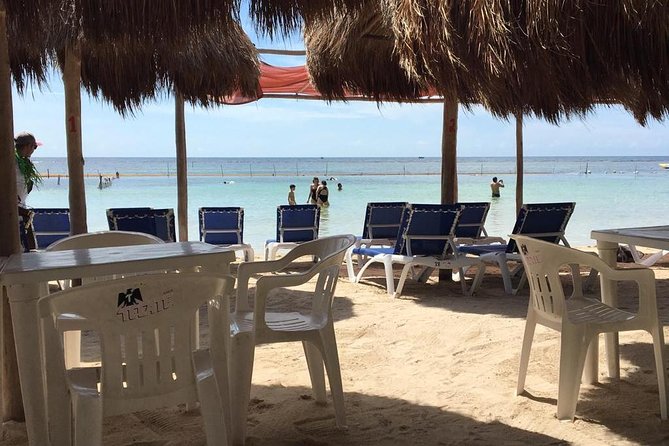 A day at the beach at Los Arrecifes Restaurant-open Bar And Snack - Calm water, small swimming area, and seaweed
