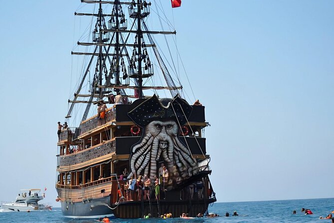 Alanya Pirate Boat Tour with Foam Party Soft Drinks & Transfer - Cleopatra Beach and the white sand stop