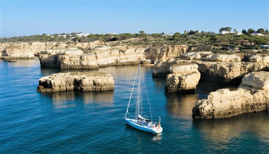 Albufeira: Sailing Boat Cruise BBQ & Open Bar on the Beach - A beach reached only from the sea