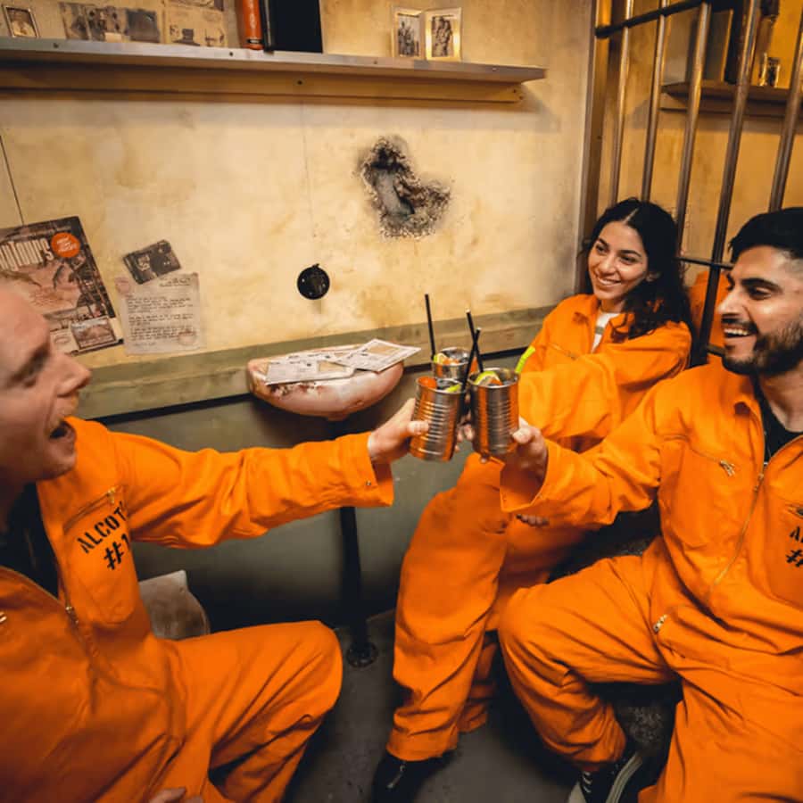 Alcotraz Melbourne: World’s First Prison-Themed Cocktail Bar - Four cocktails served behind bars