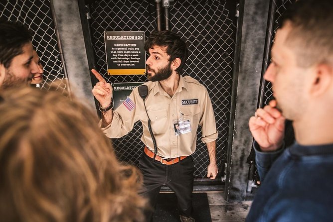 Alcotraz Prison Cocktail Experience in London - Entering the cells in an orange jumpsuit