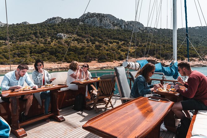 All Day Cruise -3 Islands to Agistri,Moni, Aegina with lunch and drinks included - The Greek buffet lunch onboard