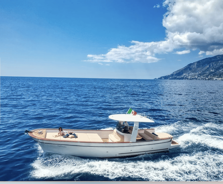 Amalfi coast small-group boat tour w/ drinks & sandwich - Amalfi gives you one hour on land