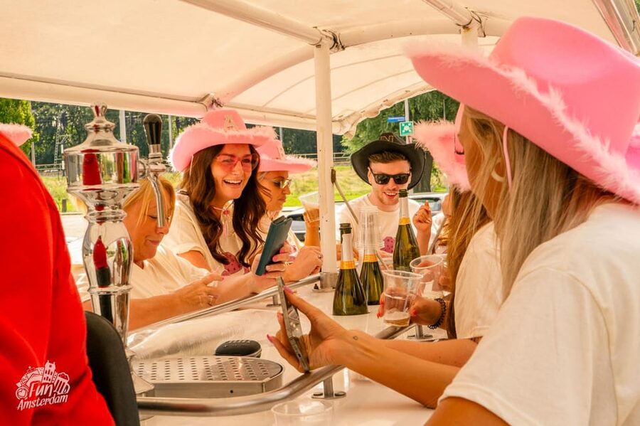 Amsterdam: Dutch Prosecco Party Bike - Music, games, and the social side