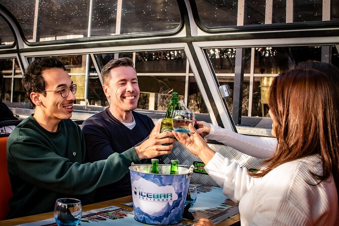 Amsterdam Guided Cruise with New York Pizza, Drinks and Ice Cream - The Skinny Bridge and the Amstel after dark
