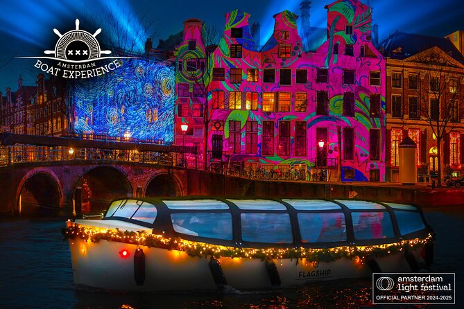 Amsterdam Light Festival: Canal Cruise + Bite & Unlimited Drinks - Booking timing and cancellation terms