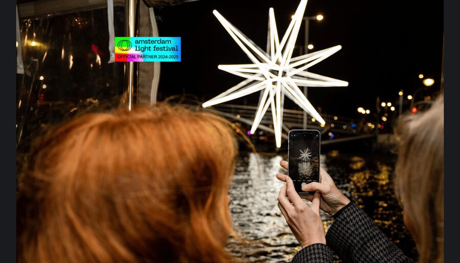 Amsterdam: Light Festival Cruise With Drinks & Snacks - The route from NEMO to the central canals