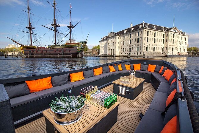 Amsterdam Luxury Canal Cruise + Unlimited Drinks & Bites option - Spiegelgracht and the Rijksmuseum view
