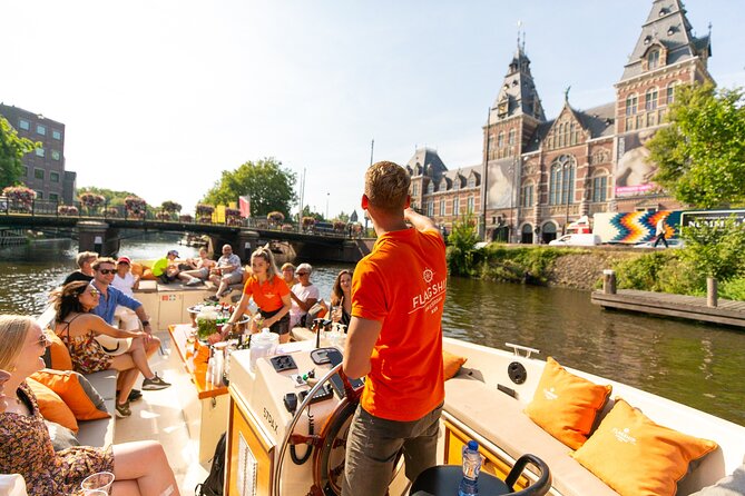 Amsterdam Luxury Canal Cruise + Unlimited Drinks & Bites option - The 15 Bridges view and Bloemenmarkt