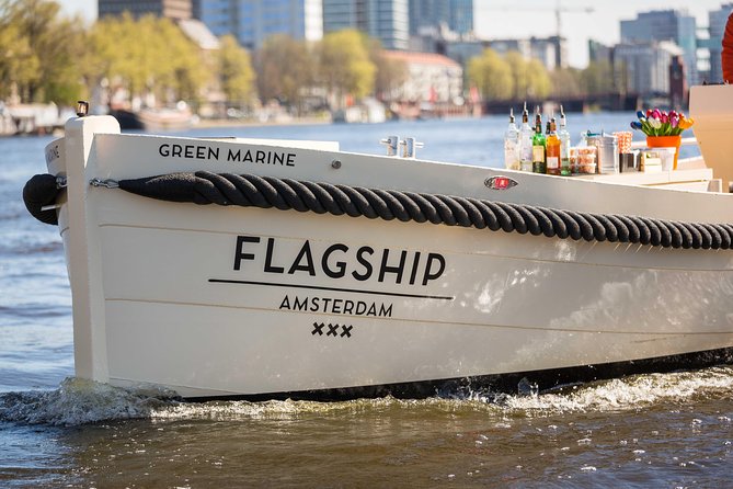 Amsterdam: Saloon Boat Cruise + Unlimited Drinks & Bite option - The great canal ring from the water