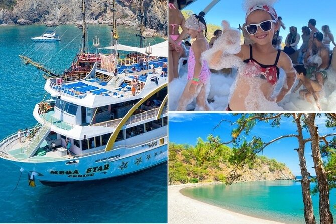 Antalya / Kemer : Mega Star Party Boat Trip w/ Lunch & Transfer - From Antalya hotel pickup to Kemer Marina