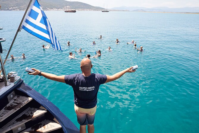 Athens Sunset Dinner Cruise – Swim Stop, Dinner & Open Bar - The second swim near Vouliagmeni