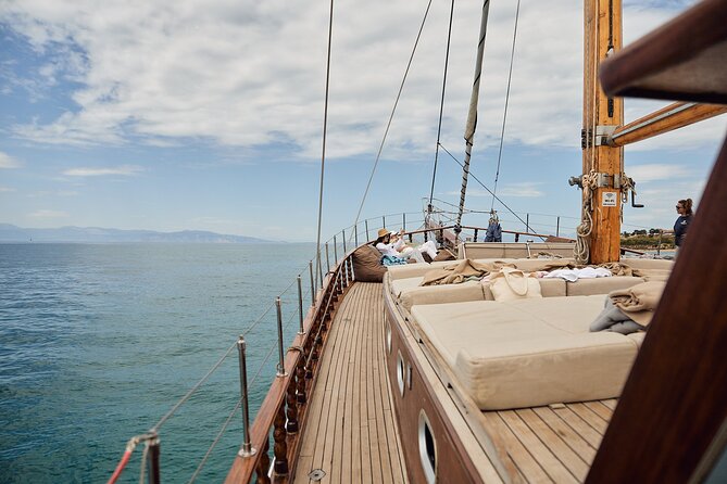 Athens Sunset Dinner Cruise – Swim Stop, Dinner & Open Bar - Sunset over the return to Zea Marina