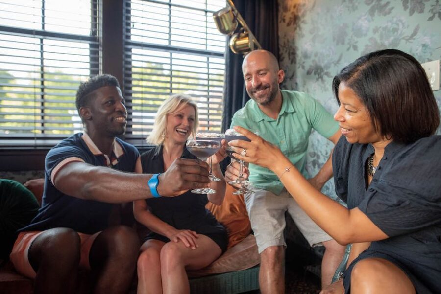 Atlanta Beltline Cocktail and Bites - Finding Burle’s Bar above the plant store