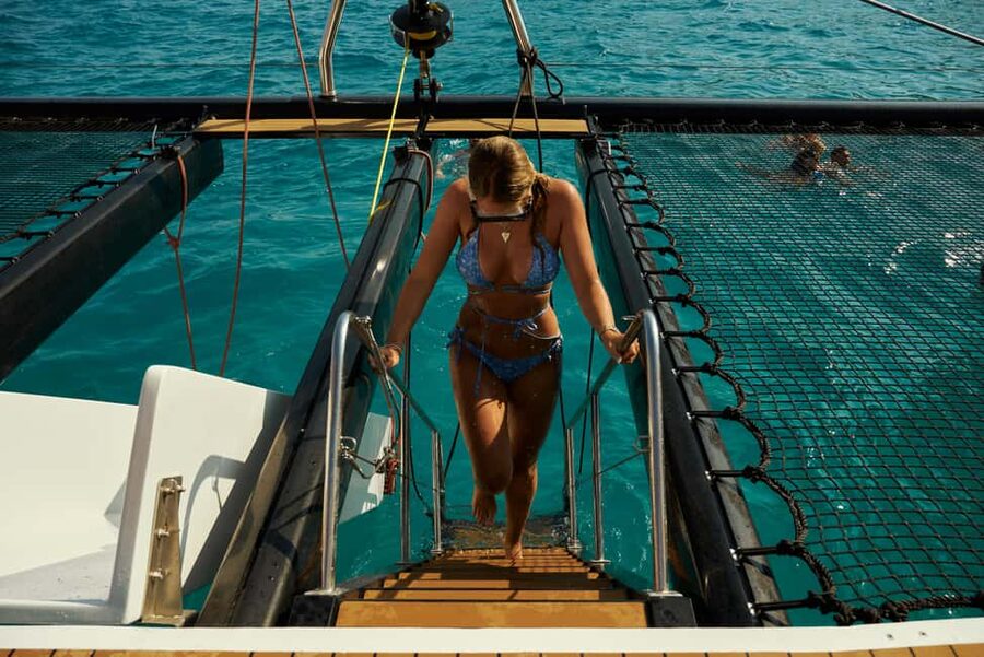 Balos & Gramvousa Catamaran Trip: Meals, Drinks & Transfer - Food, drinks, and the value of staying onboard
