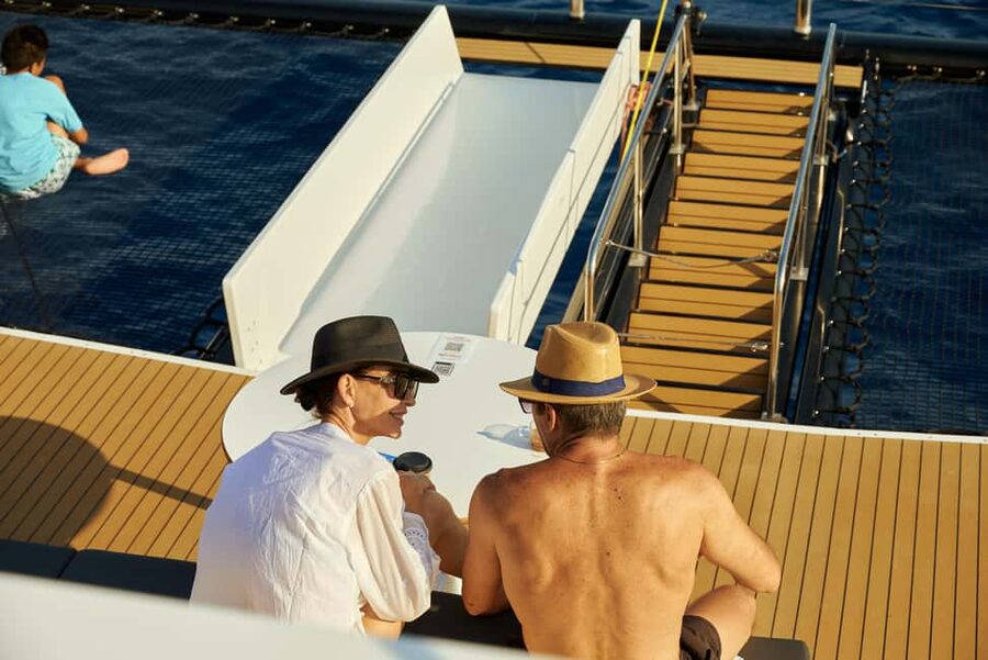 Balos & Gramvousa Catamaran Trip: Meals, Drinks & Transfer - The crew, entertainment, and the mood onboard