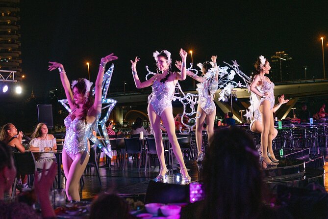 Bangkok Carnival Dinner Cruise with Free-flow Beer and Buffet - Wat Arun and the Grand Palace after dark