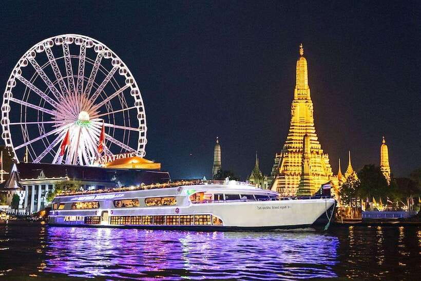 Bangkok: Luxury White Dinner Cruise Free Flow Beer and Wine - A moving dinner beside Bangkok’s brightest sights