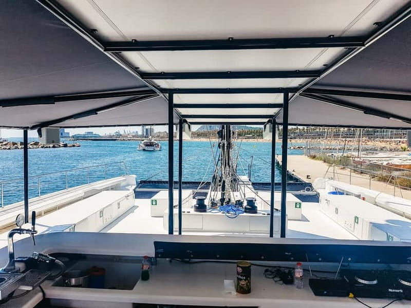 Barcelona: Catamaran Party Cruise with BBQ Meal - The return cruise becomes the party