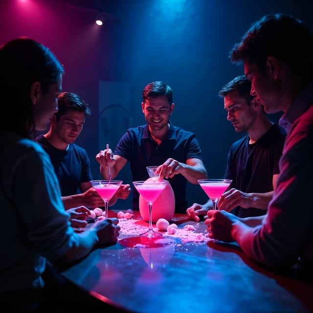 Barcelona: Cocktail Class Workshop - Make Shake Cook & Paint - Starting with cava at Çukor Candy Kitchen
