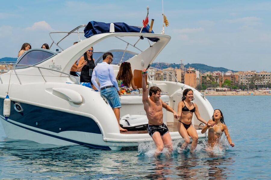Barcelona: Exclusive Yatch tour with Drinks and Snacks - Swimming near Cala Montgat or Hotel W