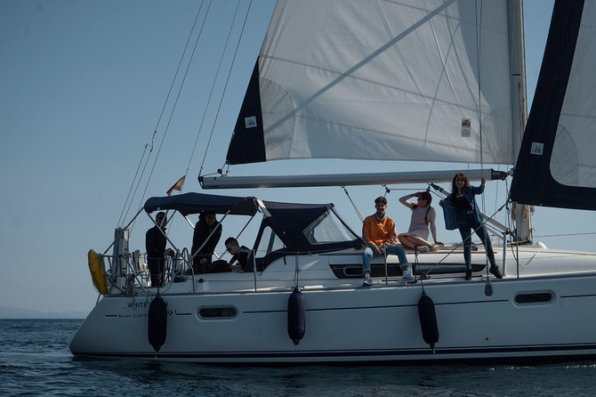 Barcelona Private Sailing Trip with unlimited drinks and snacks - The Montgat swim and snorkeling stop