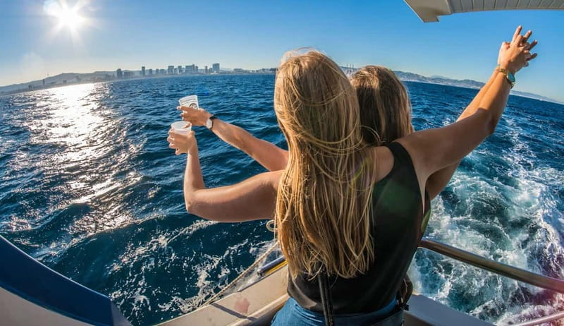 Barcelona: Snack, Swim & Party Boat - Who will get the most from this outing