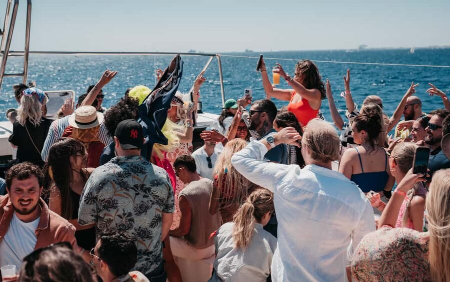 Barcelona: Snack, Swim & Party Boat - Two hours along Barcelona’s coast
