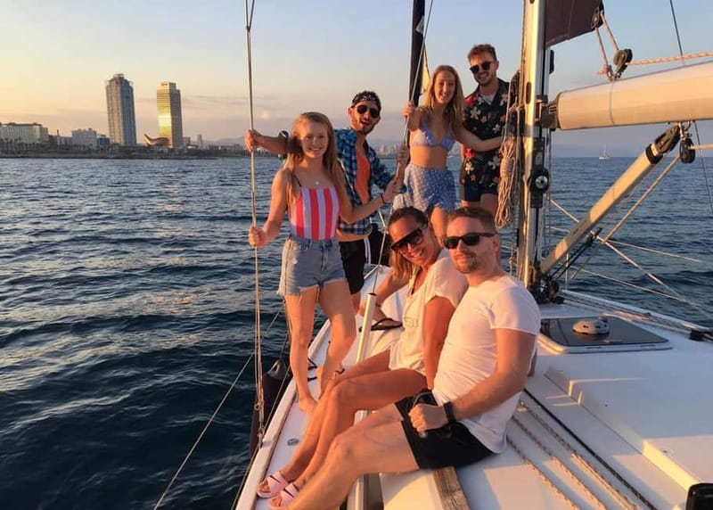 Barcelona: Sunset Sailboat Cruise with Open Bar and Snacks - Leaving Olympic Port for the open coast