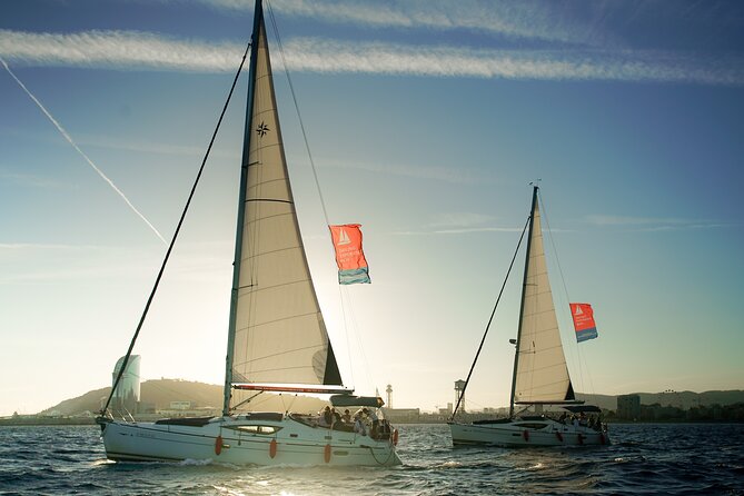 Barcelona Unique Sunset Sailing Experience with Tapas & Open Bar - Leaving Moll de Mestral with a small group