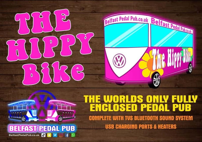Belfast: Fully Enclosed Pink Party Bike Ride - Key points at a glance
