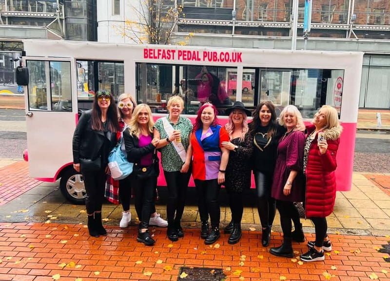 Belfast: Fully Enclosed Pink Party Bike Ride - Why the enclosed pink bike makes sense in Belfast