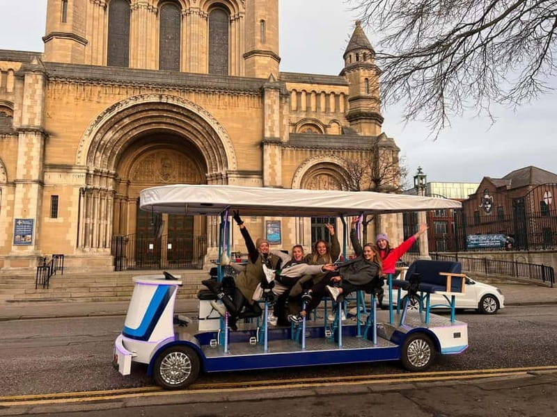 Belfast: Party Bike Tour - Starting at the pink neon Surf Shack