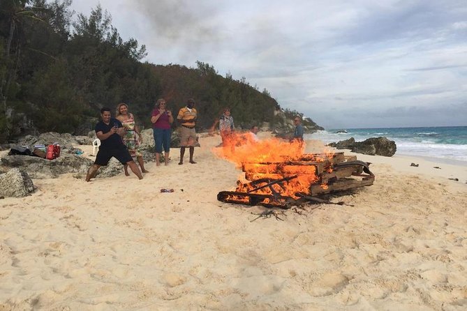 Bermuda Beach Bonfire with Dark and Stormy Cocktail Included - A Bermuda evening built around fire, sea, and sky