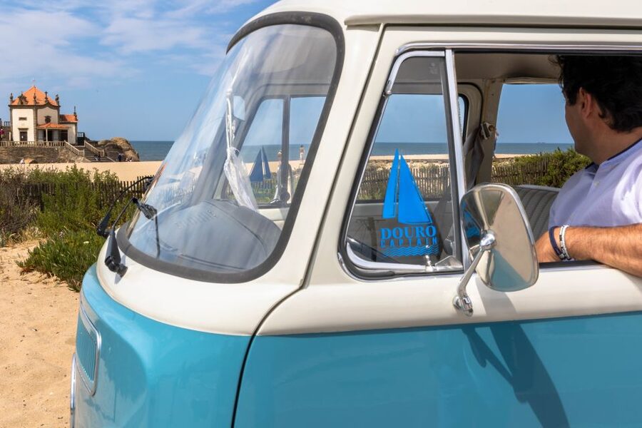 Best views to Porto from Gaia. VW Kombi tour with cocktail - Senhor da Pedra, a chapel on the rocks