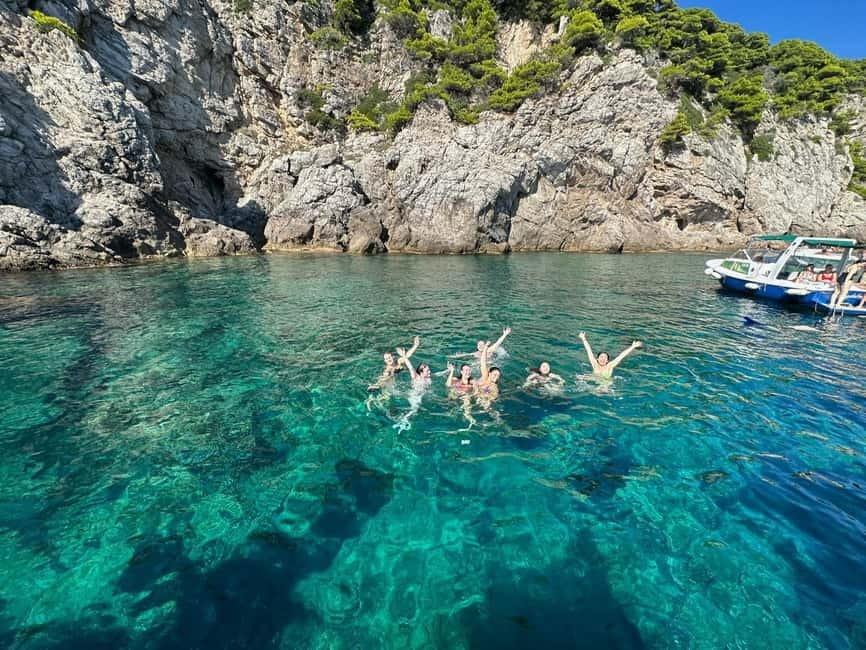 Blue Cave-Green caves-Lopud Sandy beach - tour with drink - The Three Green Caves give you a second look