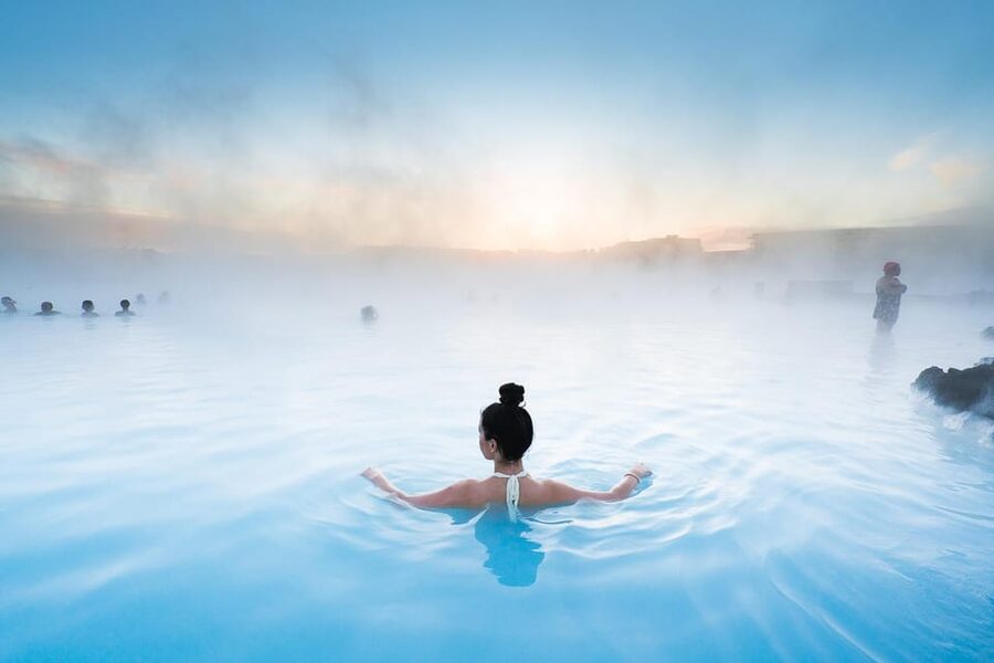 Blue Lagoon: Admission Package with Drink, Towel, and Mask - Arriving through the lava corridor