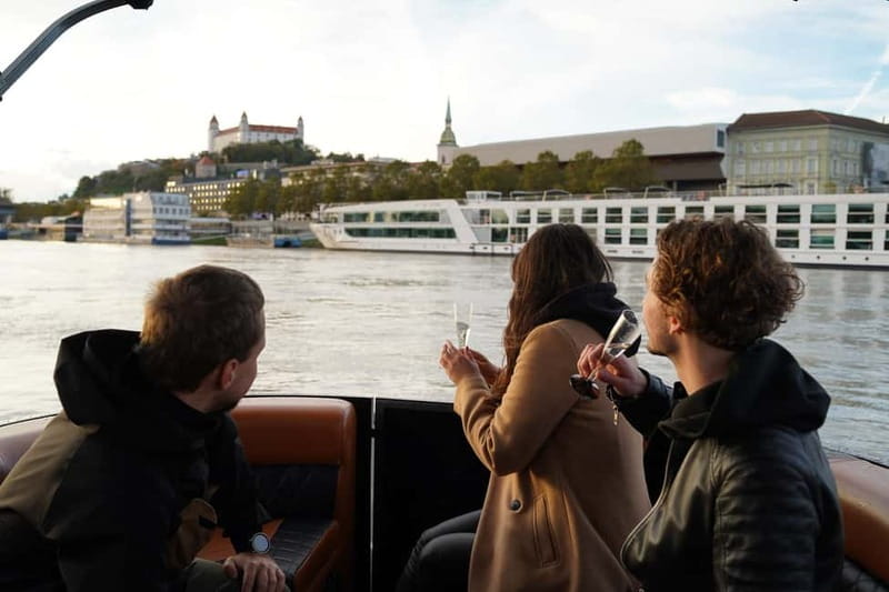 Bratislava: Private Danube River Cruise with Drinks - Passing beneath the UFO Bridge
