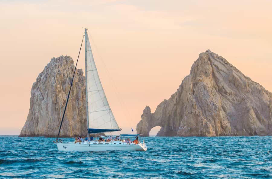 Cabo Luxury Sunset Sailing Adventure with Open Bar - Sailing Past El Arco and Lovers Beach