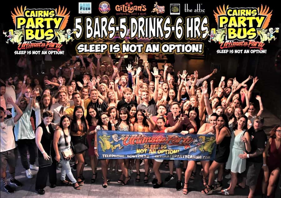 Cairns: Ultimate Party Bus with drinks included - Five vouchers, club entry, and the $46 price