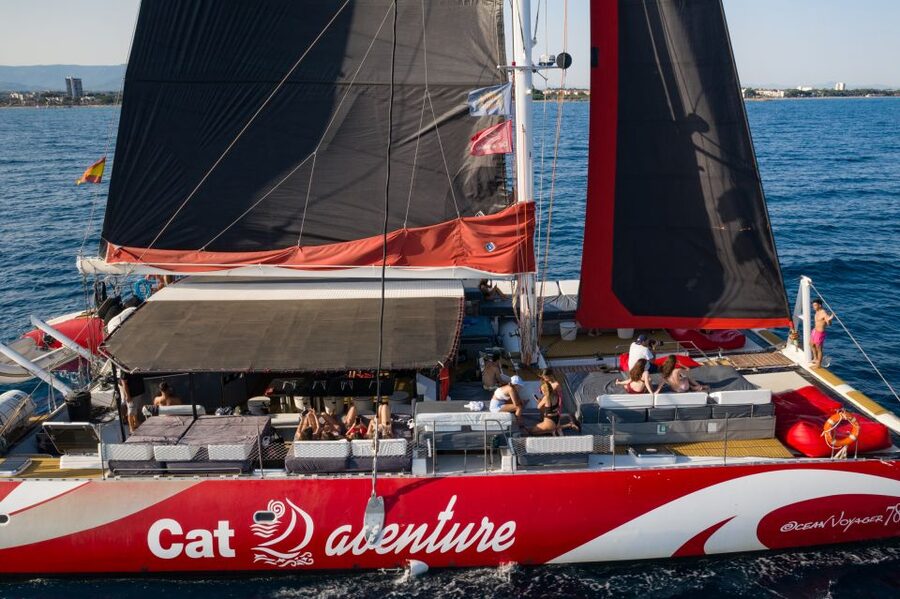Cambrils: Catamaran Cruise with Drinks and BBQ Lunch Option - Your reserved spot on the wide deck