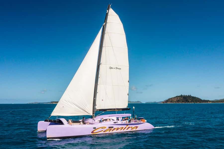 Camira Sunset Sail -Drinks & Snacks -Departing Airlie Beach - Leaving Port of Airlie before sunset