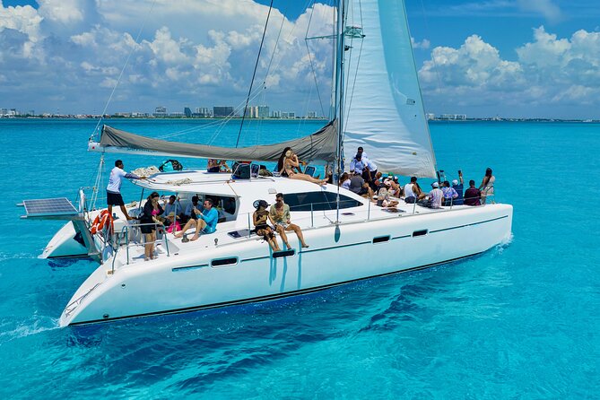 Cancún Catamaran to Isla Mujeres + Snorkel, Open Bar & Lunch - Setting Sail From Playa Tortugas