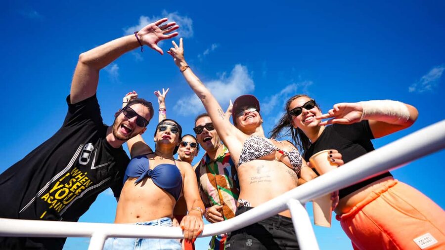 Cancun: Isla Mujeres Catamaran Ride, Open Bar & Buffet Lunch - Sailing from Cancun across the Caribbean