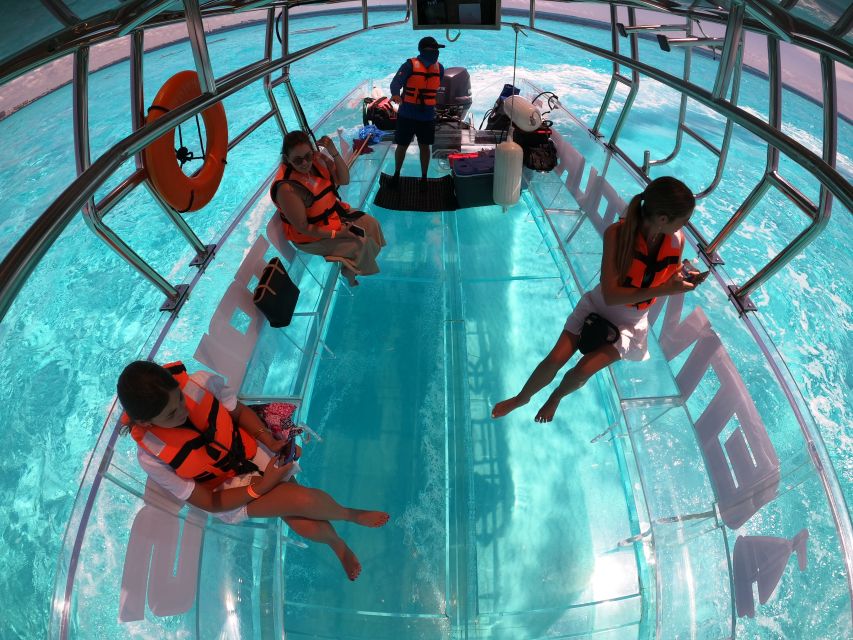 Cancún: Nichupté Lagoon Transparent Boat Tour with Drinks - Motion, Sun, and Comfort on the Water
