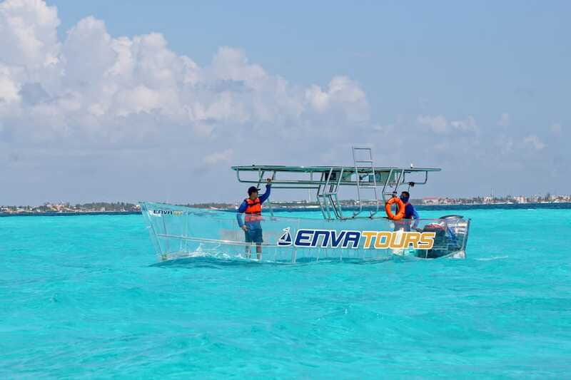 Cancún: Nichupté Lagoon Transparent Boat Tour with Drinks - The First 25 Minutes: Scenery, Mangroves, and Open Water