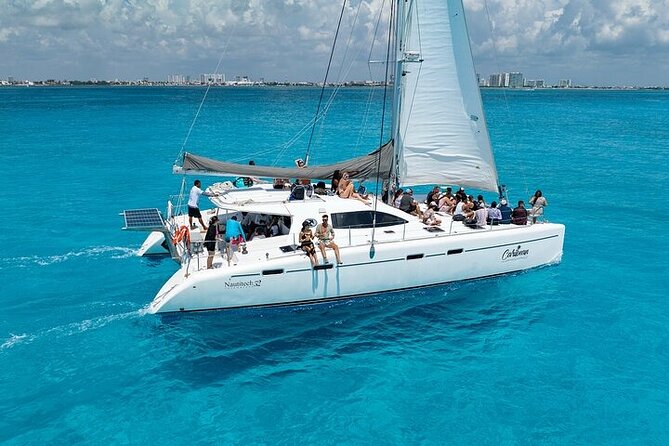 Cancun: Private Catamaran with Open Bar & Snorkeling Option - Open bar, swimming, and the missing snacks